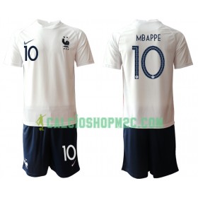 Francia Kylian Mbappé 10 Bambino Maglia Trasferta Euro 2020 Manica Corta (+ Pantaloncini)